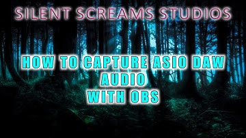 ASIO DAW Audio to OBS Capture, ASIO Audio Screen Capture, Silent Screams Studios