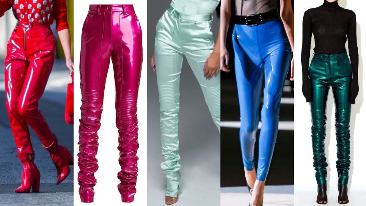 Dashing leather and latex Richard lagging pants for ladies and girls ...