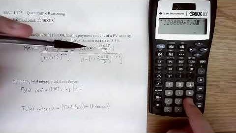 PV Annuity TI 30XIIS -- MATH 125 Calculator Tutorials