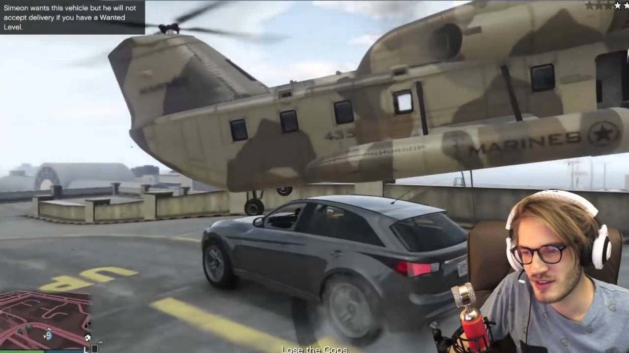 Pewdiepie - 阿嬤死了（俠盜獵車手）GRENNY DED ; ; GTAV Online #4『中文字幕』