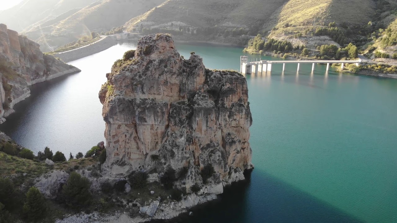 pantano de quentar vista aerea con el mavic air