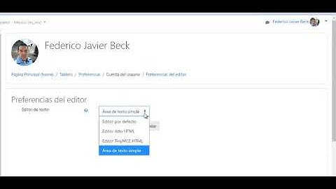 Cambiar el Editor de Texto en Moodle