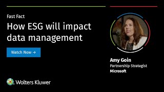 Fast Fact – How ESG will impact data management