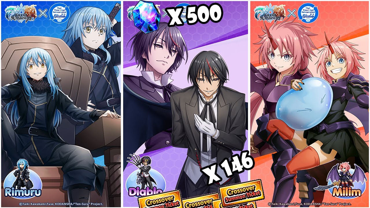 New Slime Super Awaken Crossover Summons | Grand Summoners
