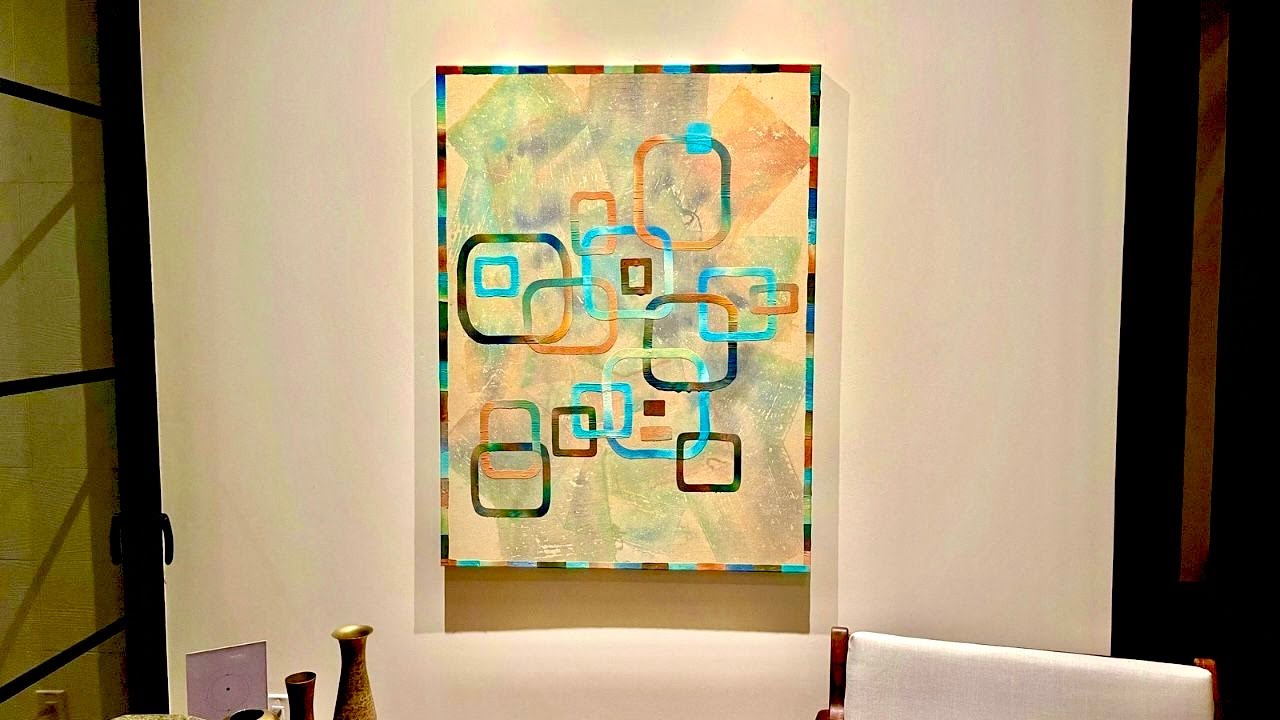 This GOLD ACRYLIC GLAZE changed EVERYTHING! mixed media / texture / abstract geometric / minimalist