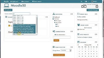 Moodle course content search feature