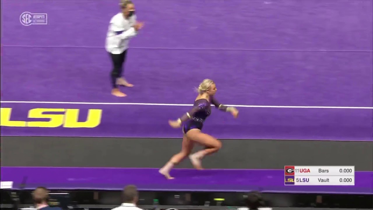 Chase Brock Vault LSU vs Georgia 2021 9.825