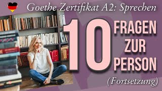 Goethe Zertifikat A2: Sprechen, Teil 1 - разбор карточек с вопросами и ответами (продолжение)