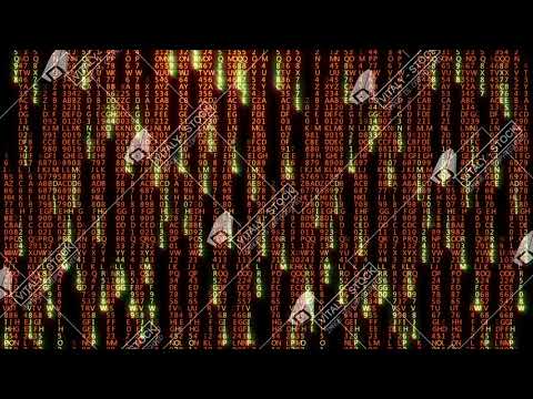 The abstract matrix code is moved in the virtual space