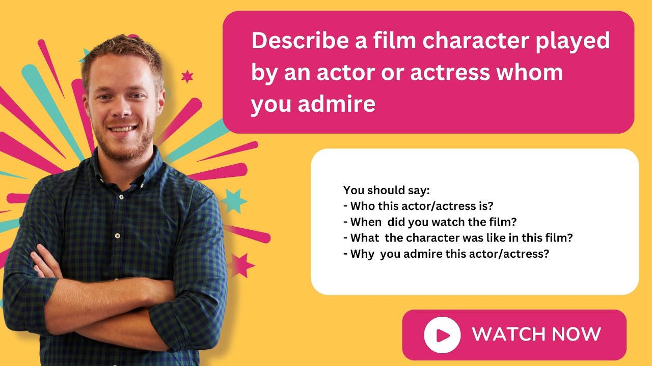 Describe a film character played by an actor or actress whom you admire ...