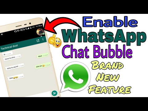 how to enable chat bubble in whatsapp youtube