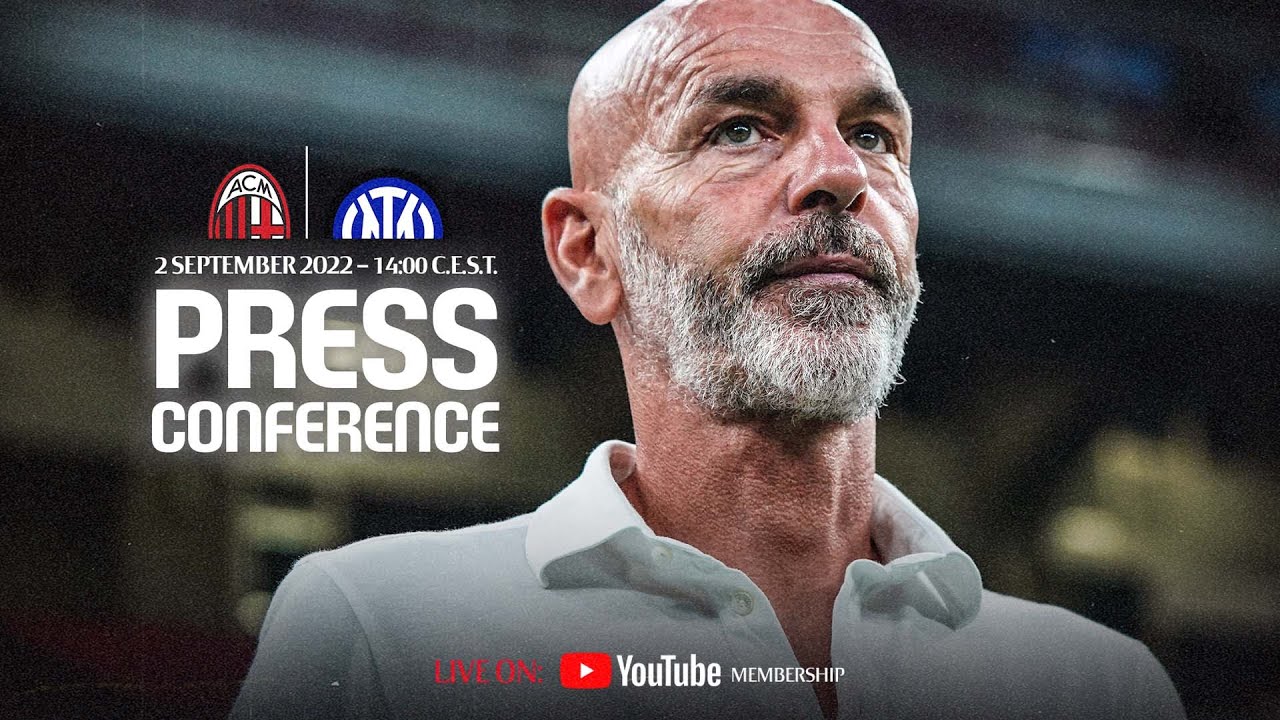 AC Milan v Inter Coach Pioli's prematch press conference LIVE in