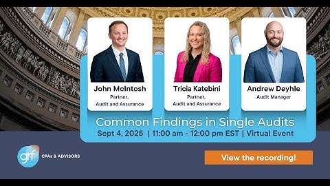 Common Findings in Single Audits