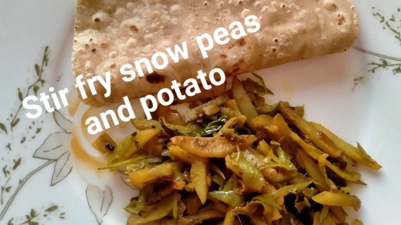 How to cook potato and snow peas stir fry || stir fry ...