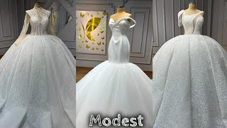 Modest Church Ballgowns and Mermaid Wedding Dresses| wedding dresses #dressdesign #wedding