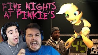 APPLEJACK CAME OUT OF THE MONITOR!! | Five Nights at Pinkie's (Part 2 - ft. Omar Sebali)