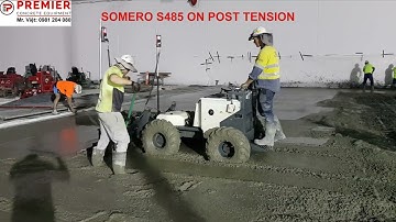 Máy cán Laser SOMERO S485 thi công sàn cáp dự ứng lực