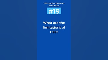 Limitations of CSS | CSS Interview Questions and Answers Part - 19 #css #shorts #trending #viral
