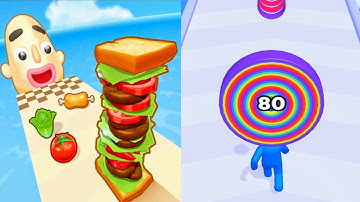 Sandwich Runner Vs Layer Men - Max Level Gameplay Walkthrough (Android iOS) New Update