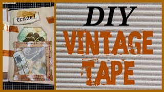 Vintage Tape Tutorial | Grunge Tape | Boo Boo Tape | Make cello tape look old #junkjournalideas