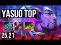 YASUO vs IRELIA (TOP) | 81k DMG, 7 solo kills | KR Master | 25.21