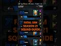 MADFUT 26 FATAL SIM Season 21 Team Guide #madfut