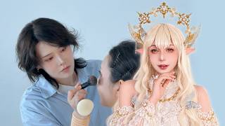 ASMR🧚 Fairy Cosplay Makeup | Soft Crinkly Brush Sounds 80 min screenshot 5