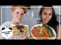 Reto pasta veganas  - Carbonara y salsa cremosa de pimiento - Living Like A Panda Challenge