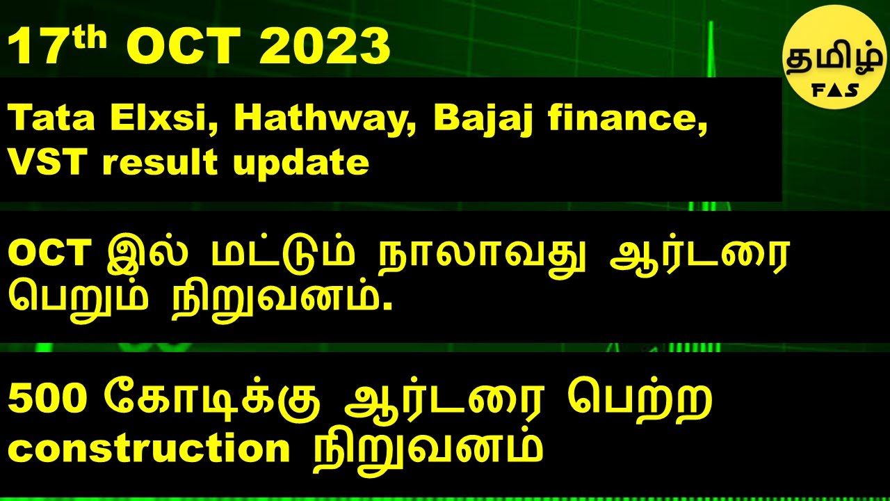 Bajaj finance, Tata Elxsi, Hathway, Eimco elecom, JK infra, Mic Electronics, VST Industries, PCBL