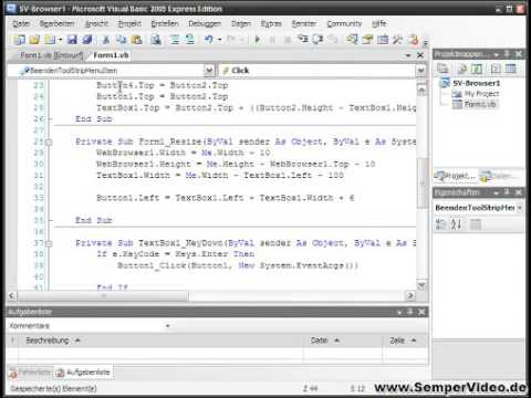 SemperVideo   Visual Basic 2005 #27   Menüleiste