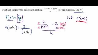 [CC]  Evaluating Difference Quotient of a Rational Function
