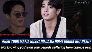 When your mafia husband came home drunk got needy not knowing you're on your| jungkookff jkff btsff