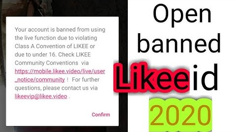 likee banned account kaise khole || how to open likee banned account ||likee id banned by likee uno