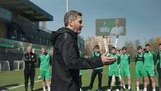 Pirmoji A. Skerlos Treniruotė Ir Kalba Žaidėjams