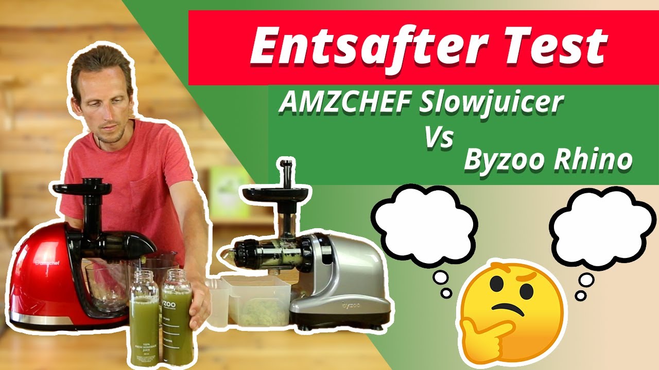 Entsafter Test AMZCHEF Slow Juicer vs Byzoo Rhino Slow Juicer Saftpresse YouTube