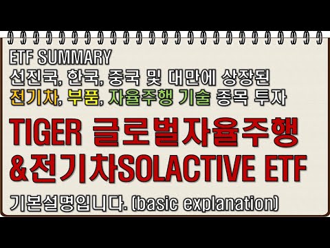 TIGER(타이거) 글로벌자율주행&전기차SOLACTIVE ETF 와 DRIV ETF