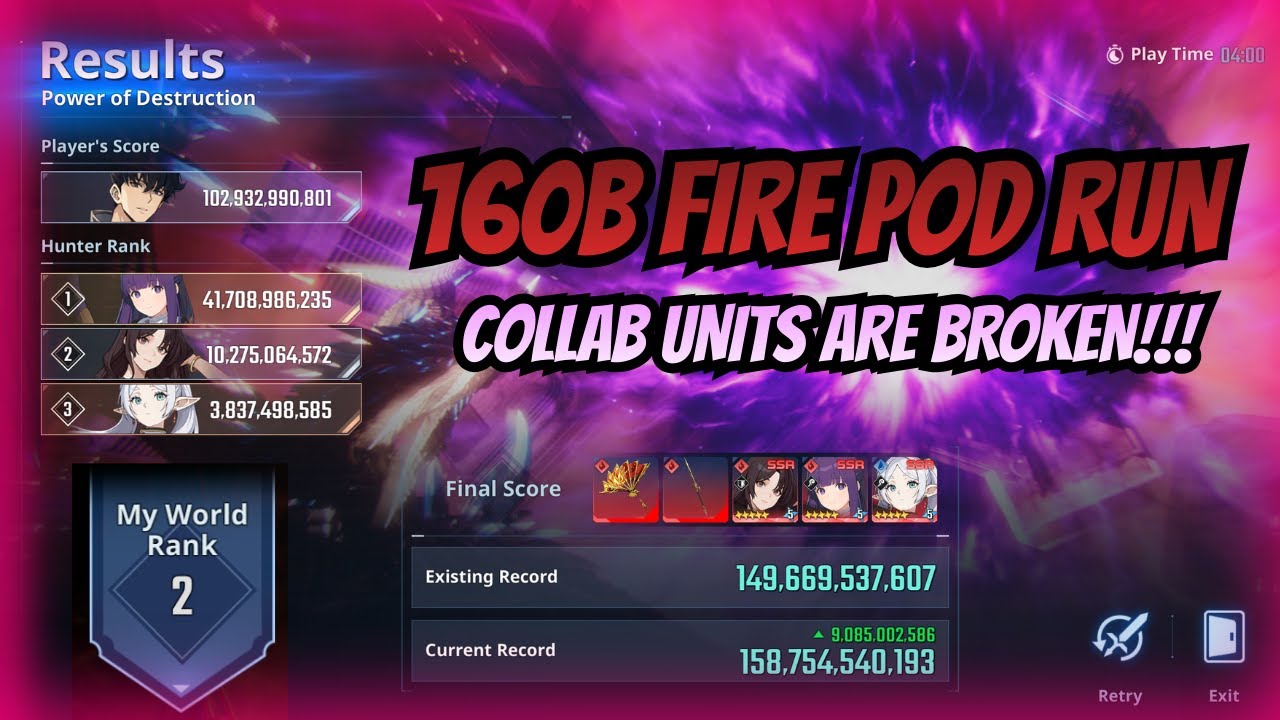 160B FIRE POD RUN | FERN IS OP ASF | SOLO LEVELING ARISE