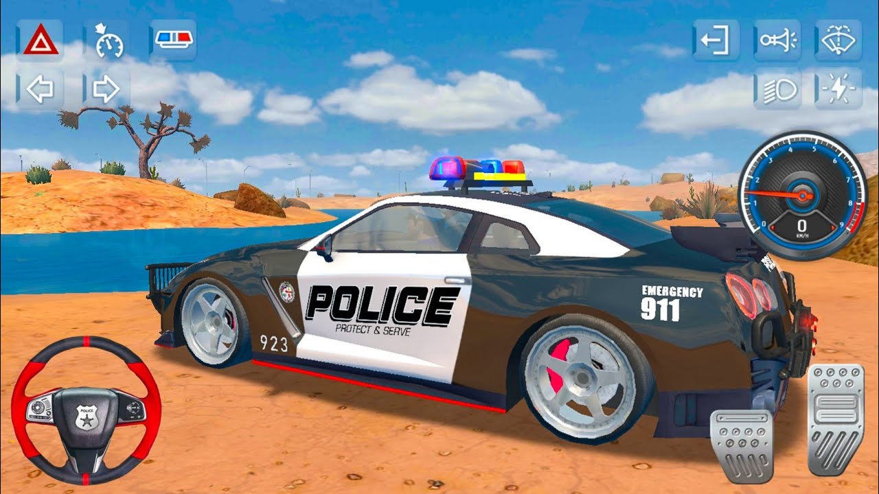 Police Inspector Nissan GTR Car Driving in Open City Cop Duty Police Simulator | Android Gameplay.