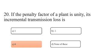 PSOC MCQ POWER SYSTEM OPERATION AND CONTROL