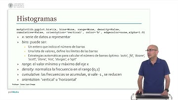 Matplotlib: Histogramas | 54/77 | UPV