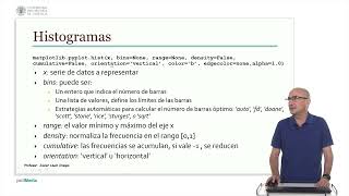Matplotlib: Histogramas | 54/77 | UPV