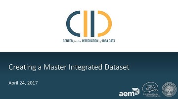 Creating a Master Integrated Dataset