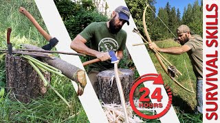 : Live Tree to PRIMITIVE BOW in 24hrs - All Natural Materials