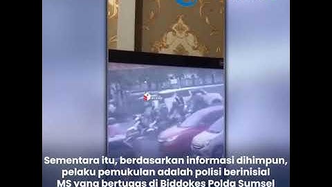 viral angota polisi tampar anggota TNI di tengah keramaian jalan sudirman palembang