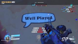 Overwatch: Junkrat POTG, spawn humiliation.