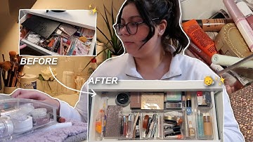 organizing my minimal makeup collection (declutter, diy tips and storage)
