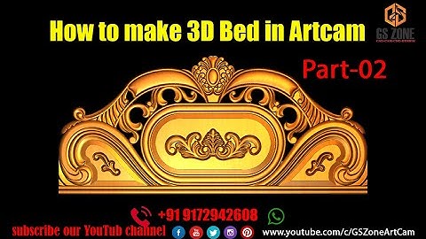 How to make 3D Bed Design in Artcam | 3D Design Creating #bed #gszone #artcam #cnc #woodworking