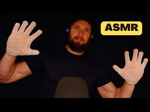 ASMR Mic Rubbing & Hand Sounds With Exfoliating Gloves | Trigger Sounds For Sleep & Relaxation