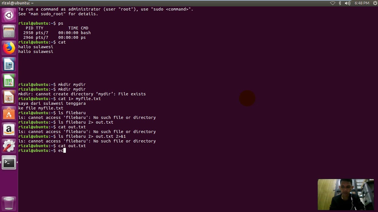 Bash output. Bash output