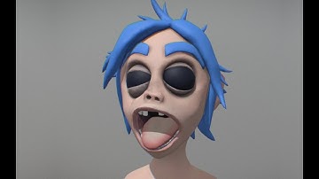 Gorillaz 2D Bust - Speed Sculpt in VR - Oculus Medium